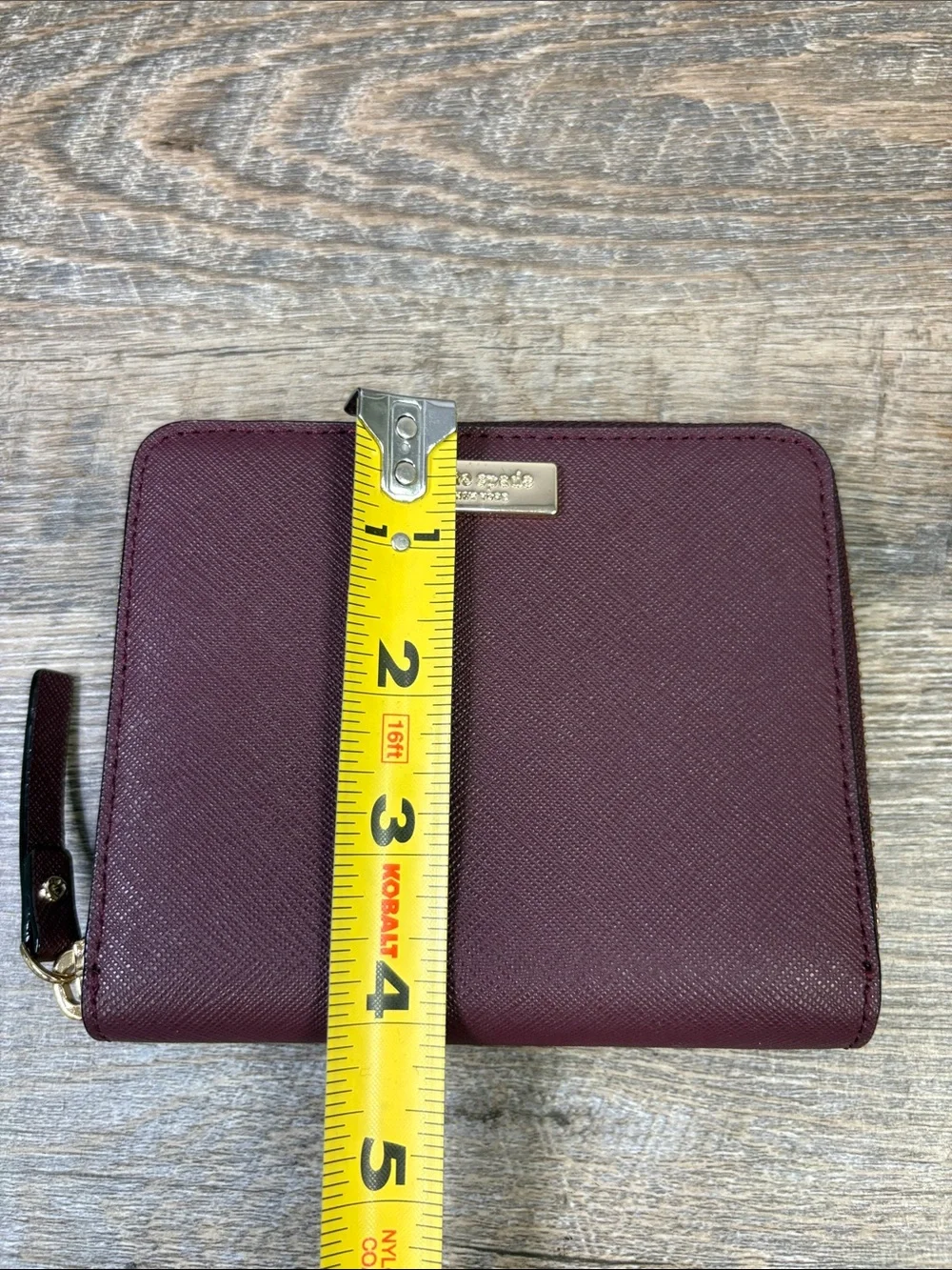 Kate Spade New York Burgundy Saffiano Satchel Crossbody Bag + Wallet Set
